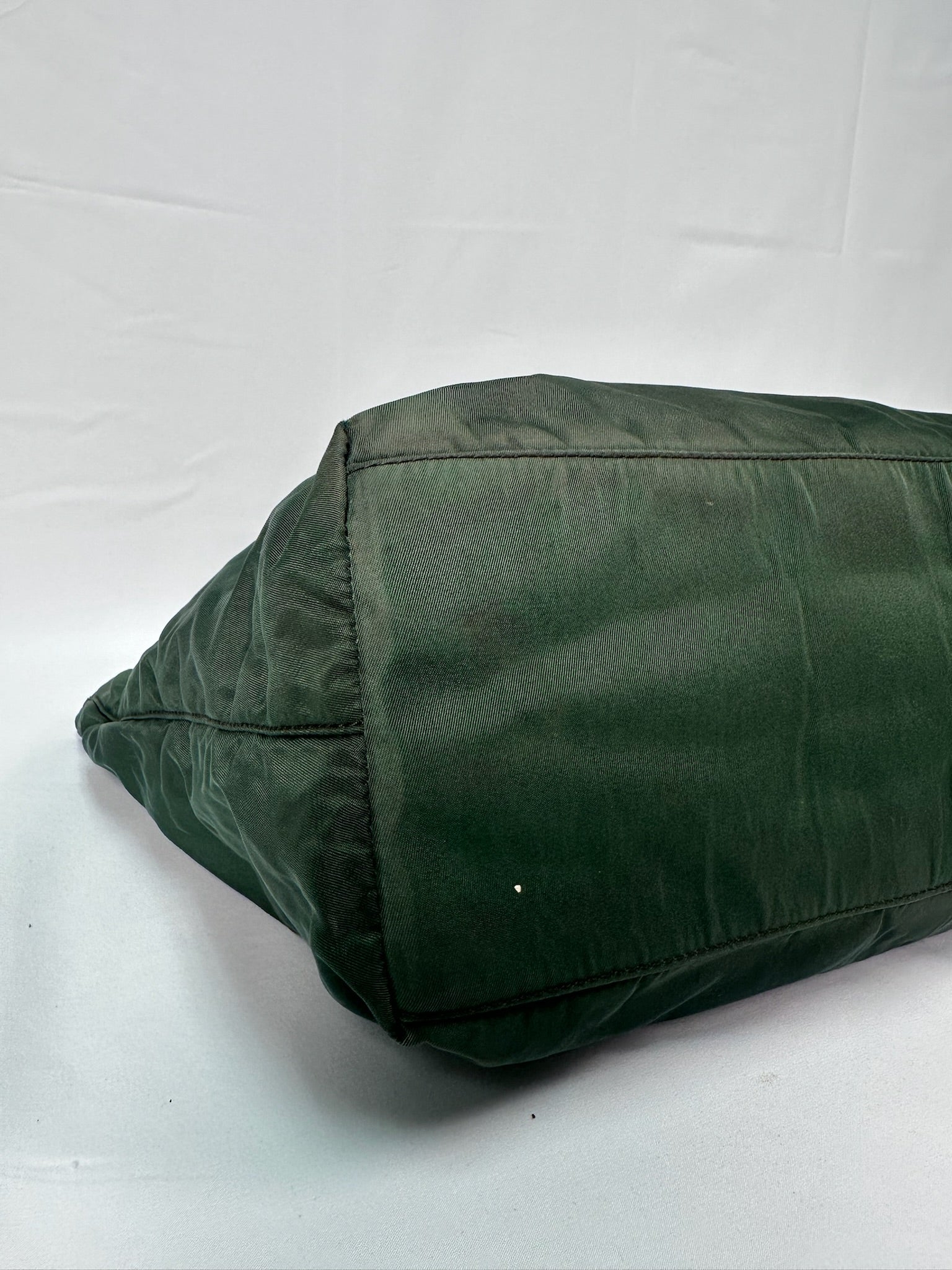 Prada Nylon Logo Tote in Green