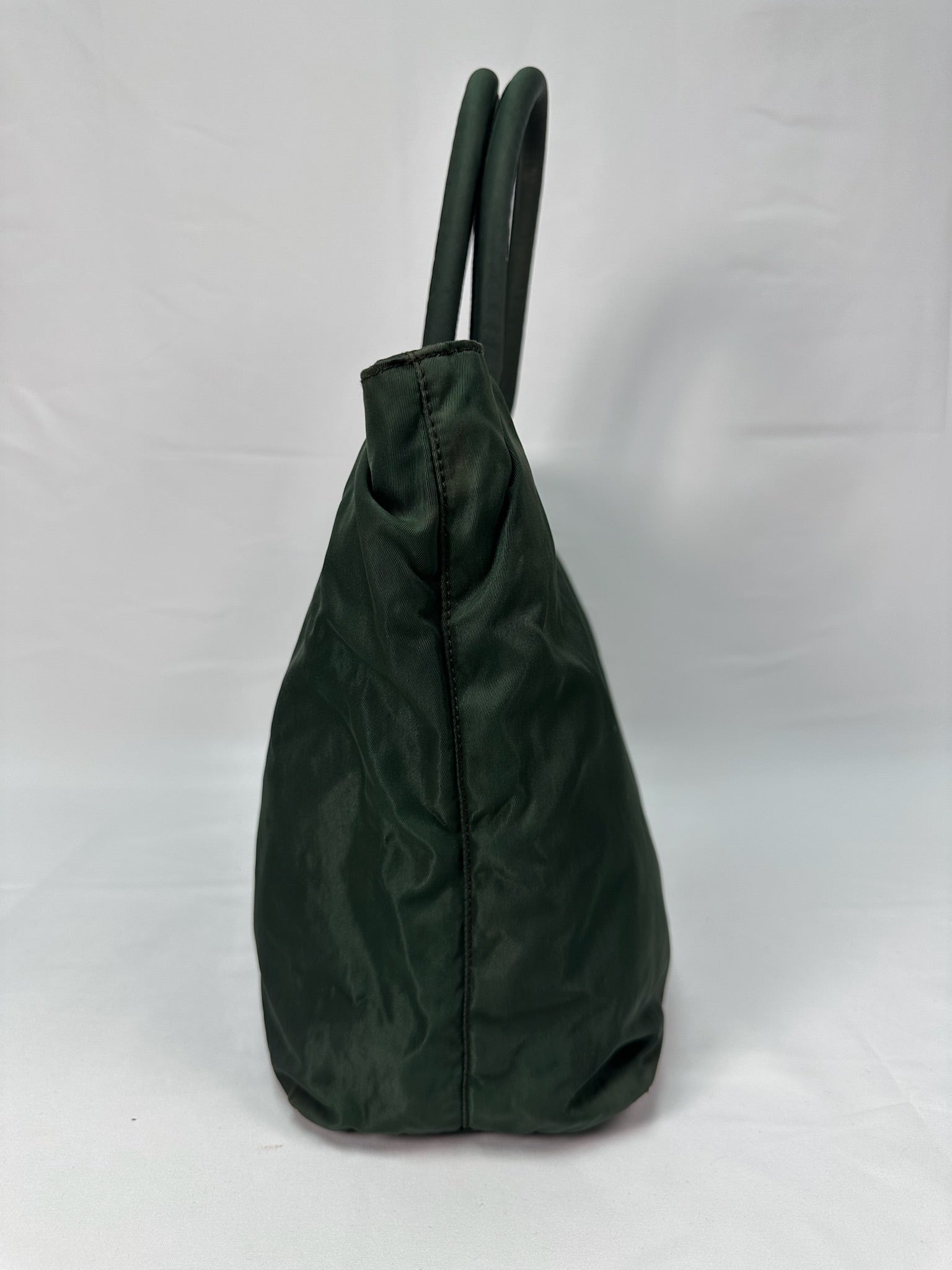 Prada Nylon Logo Tote in Green