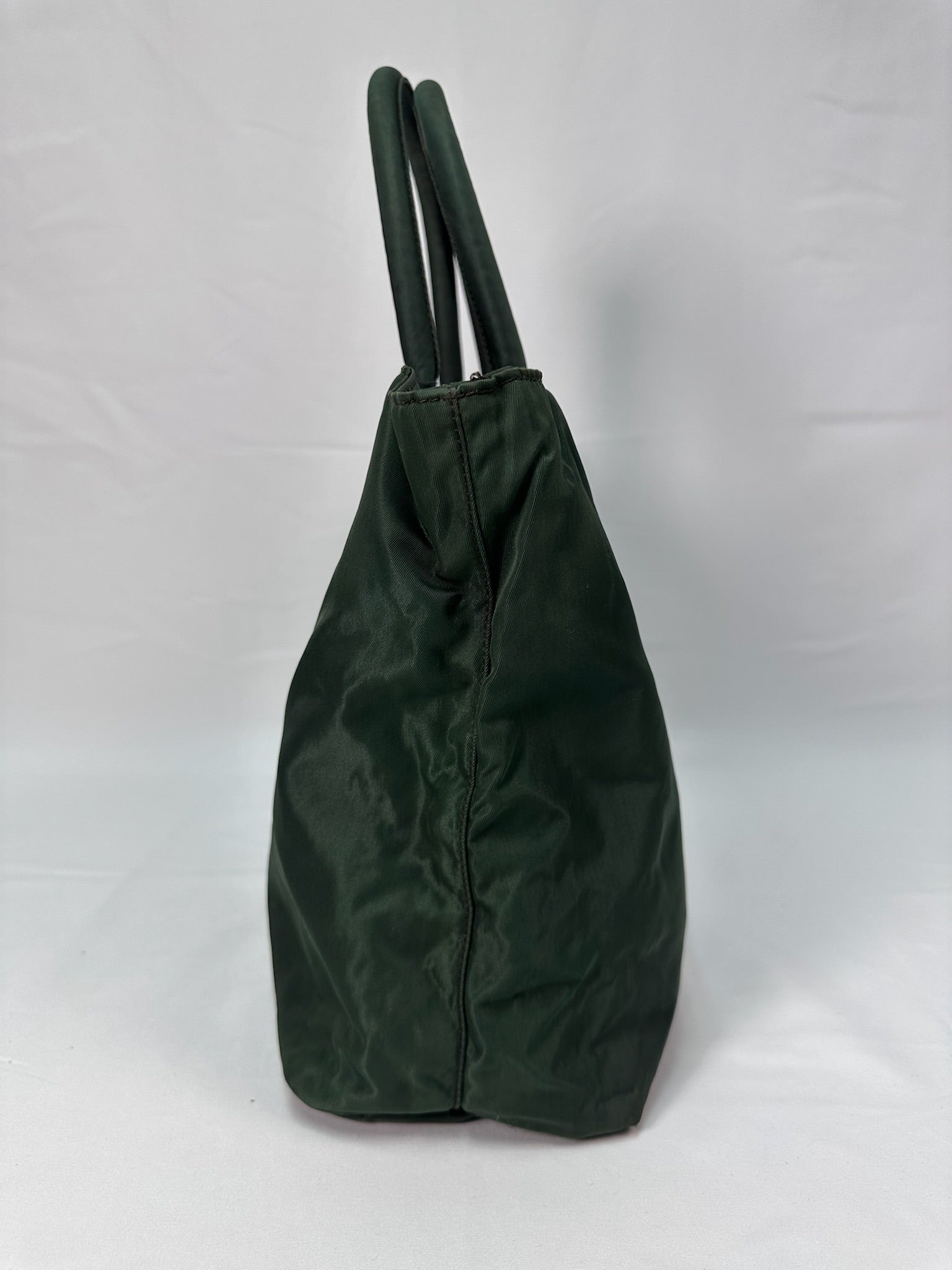 Prada Nylon Logo Tote in Green
