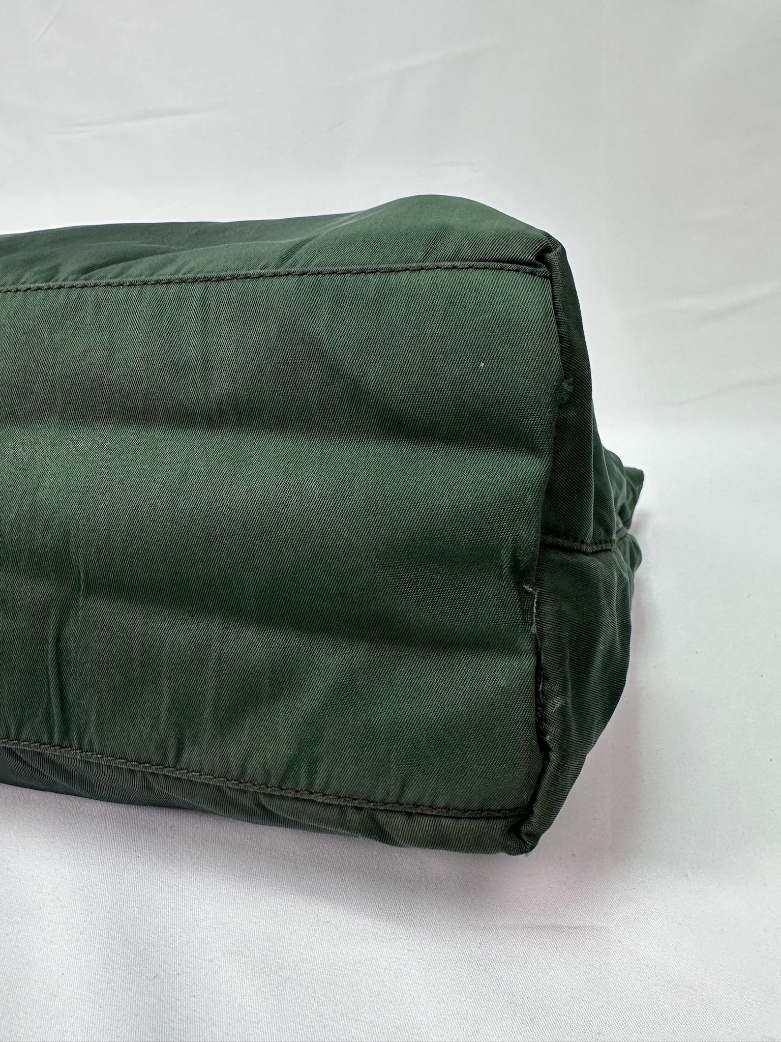 Prada Nylon Logo Tote in Green