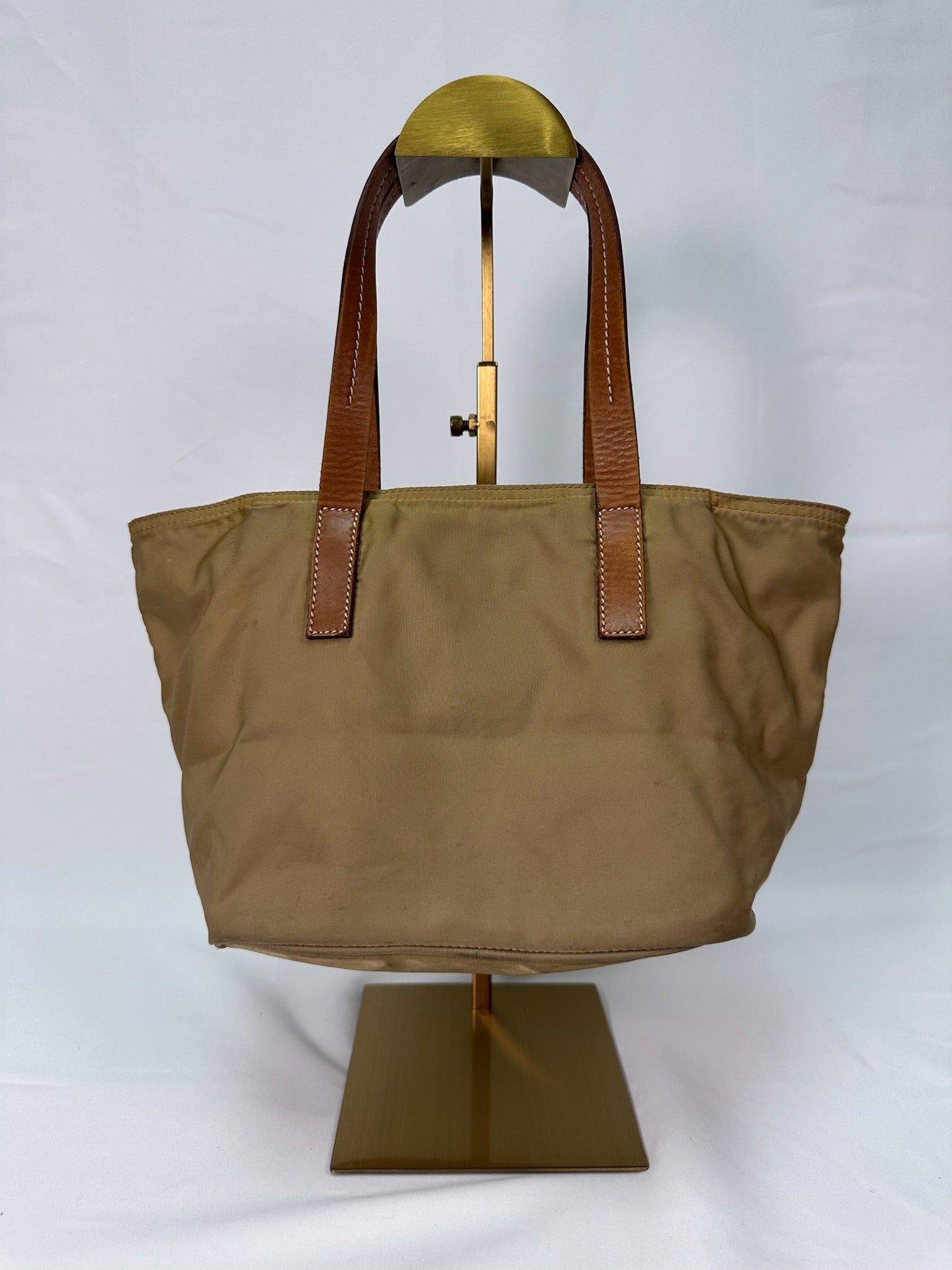 Prada Nylon Mini Tote in Khaki