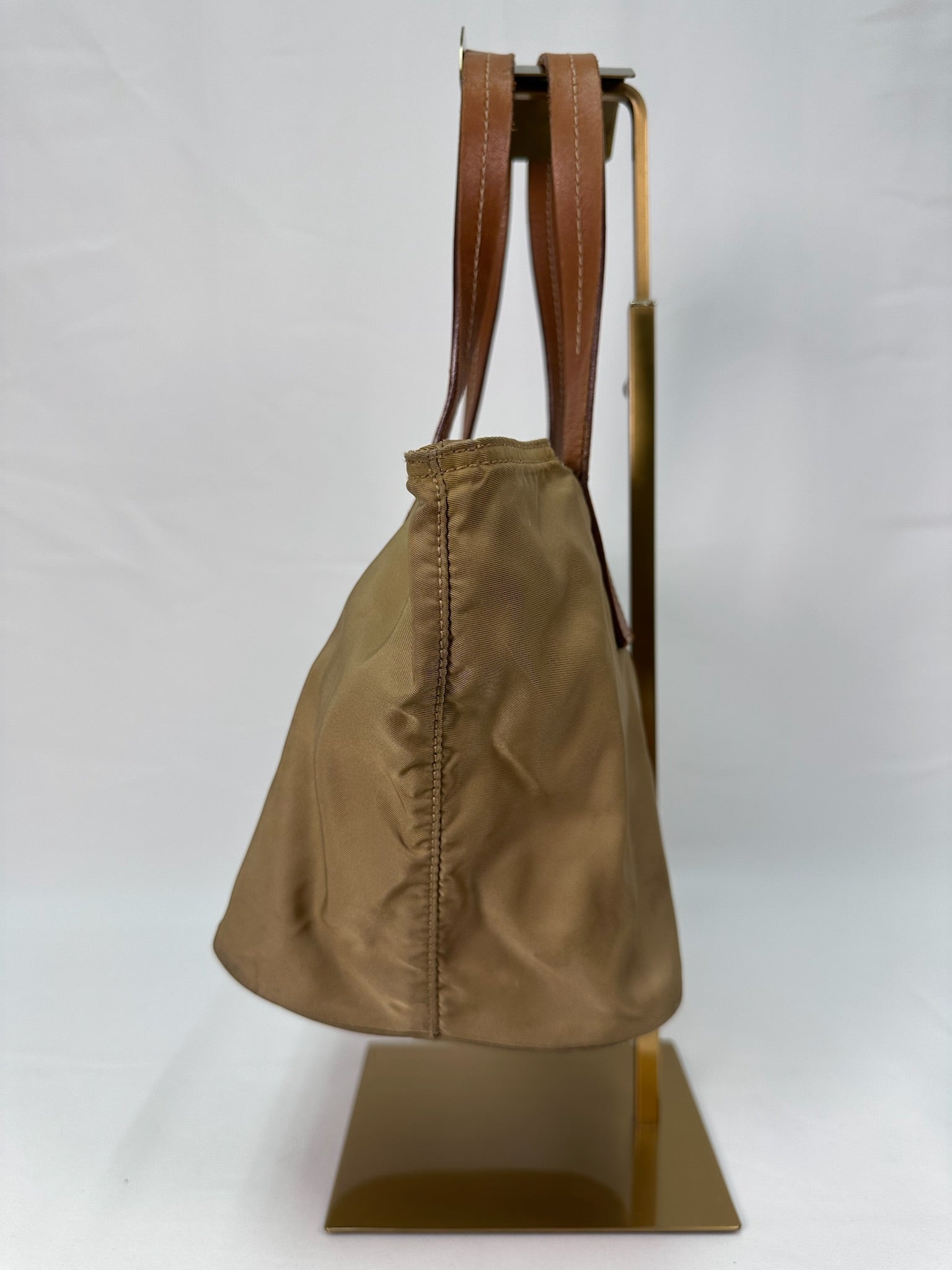 Prada Nylon Mini Tote in Khaki