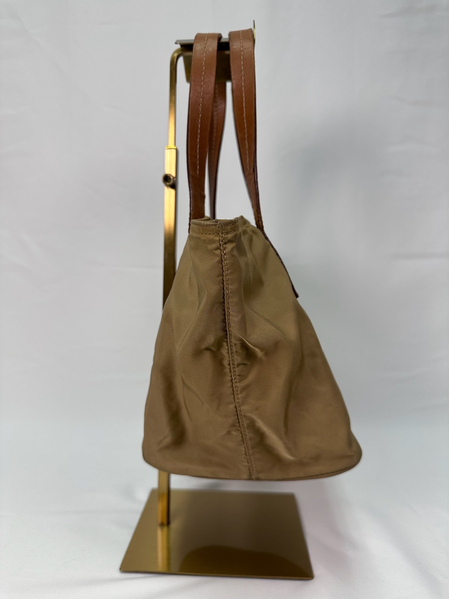 Prada Nylon Mini Tote in Khaki