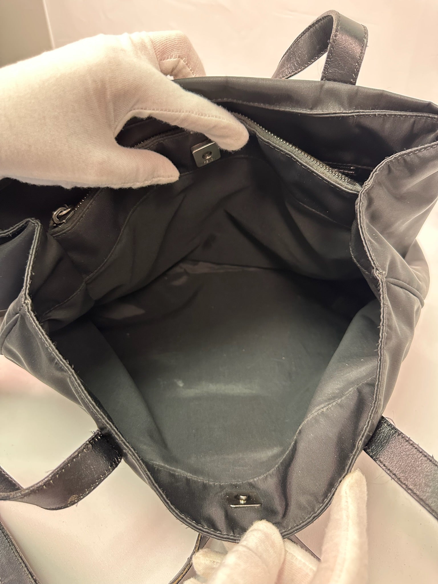 Fendi Nylon Shopper Tote