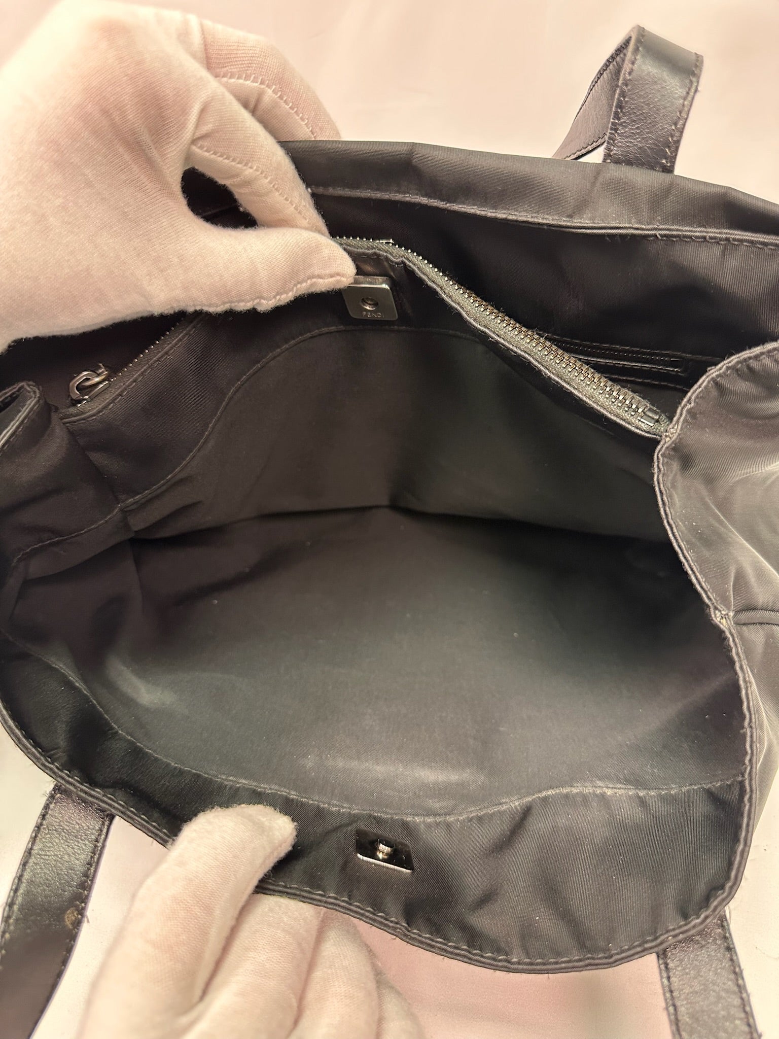 Fendi Nylon Shopper Tote