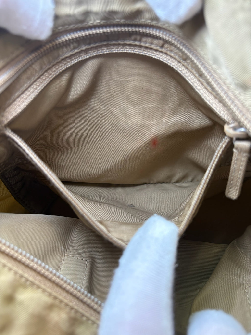 Prada Nylon Mini Tote in Khaki